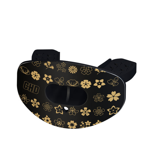 CHD Classic Monogram mouthguard — angled view