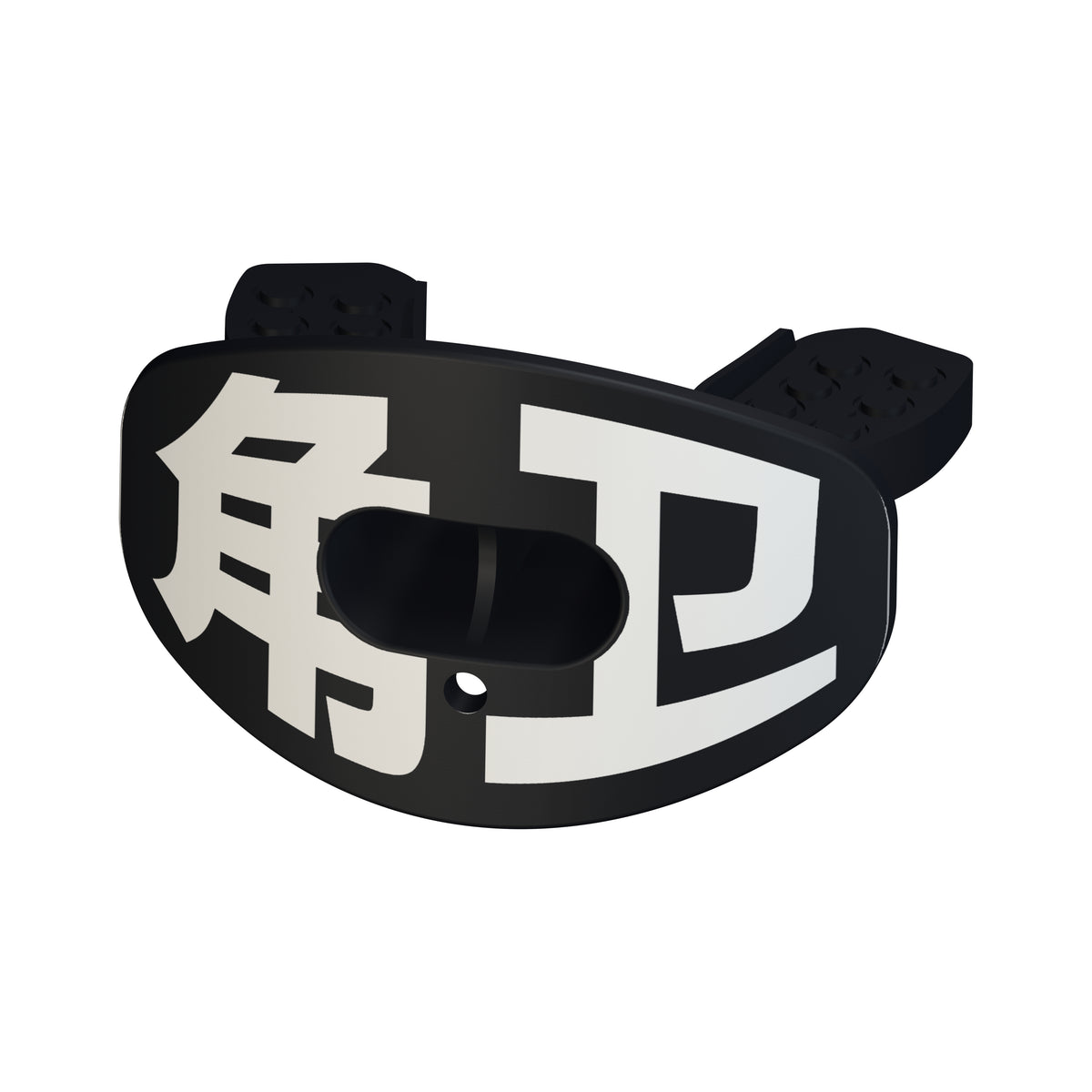 CHD Cornerback - Black mouthguard — angled view