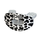 CHD Cow Print mouthguard — angled view