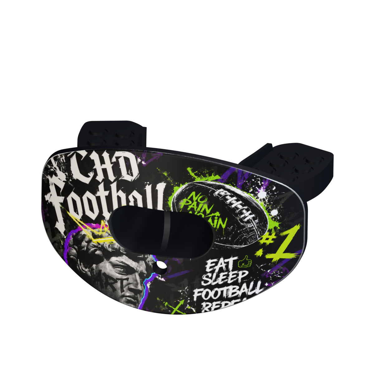 CHD David mouthguard — angled view