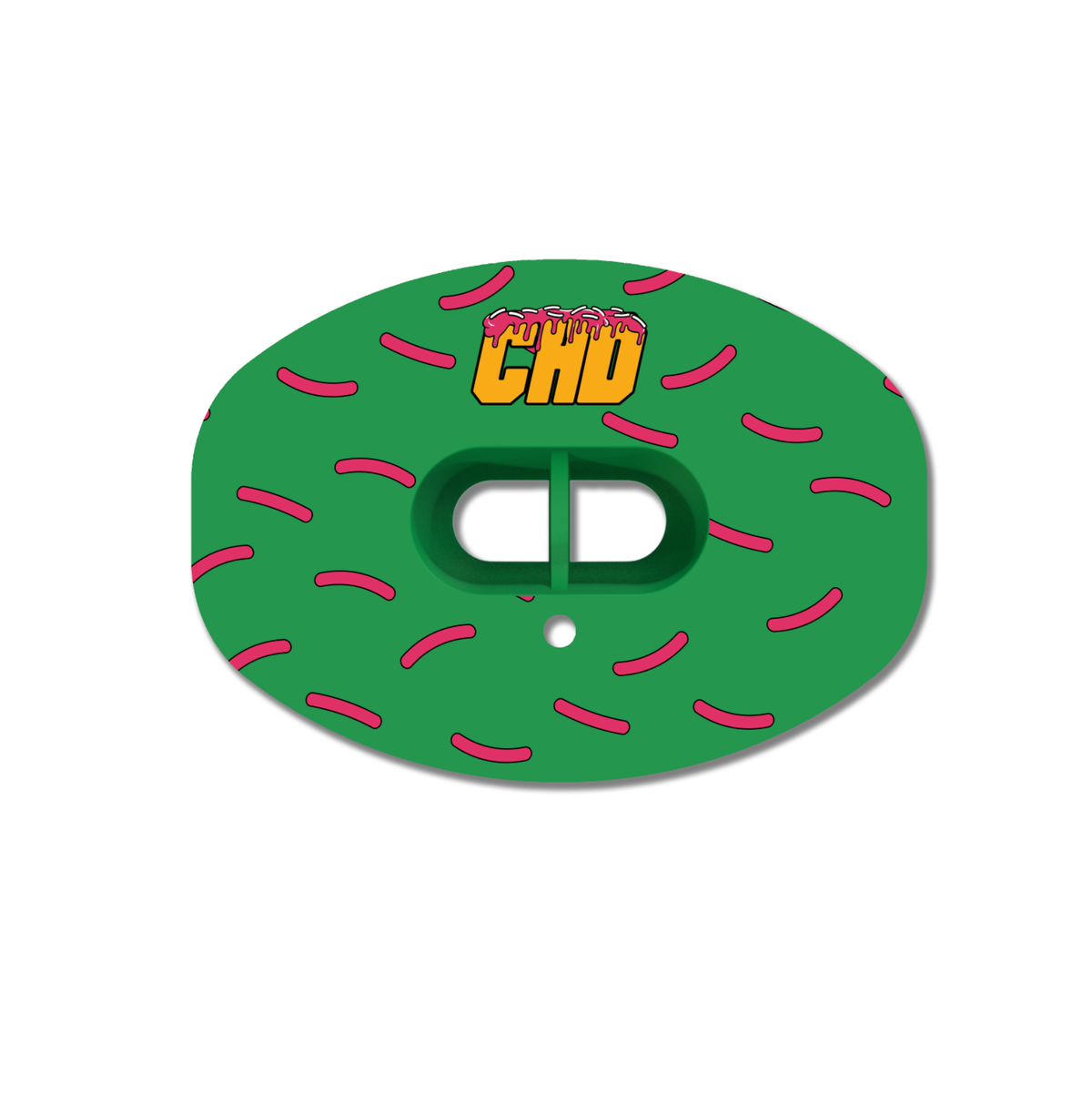 CHD Donut - Green mouthguard — front view