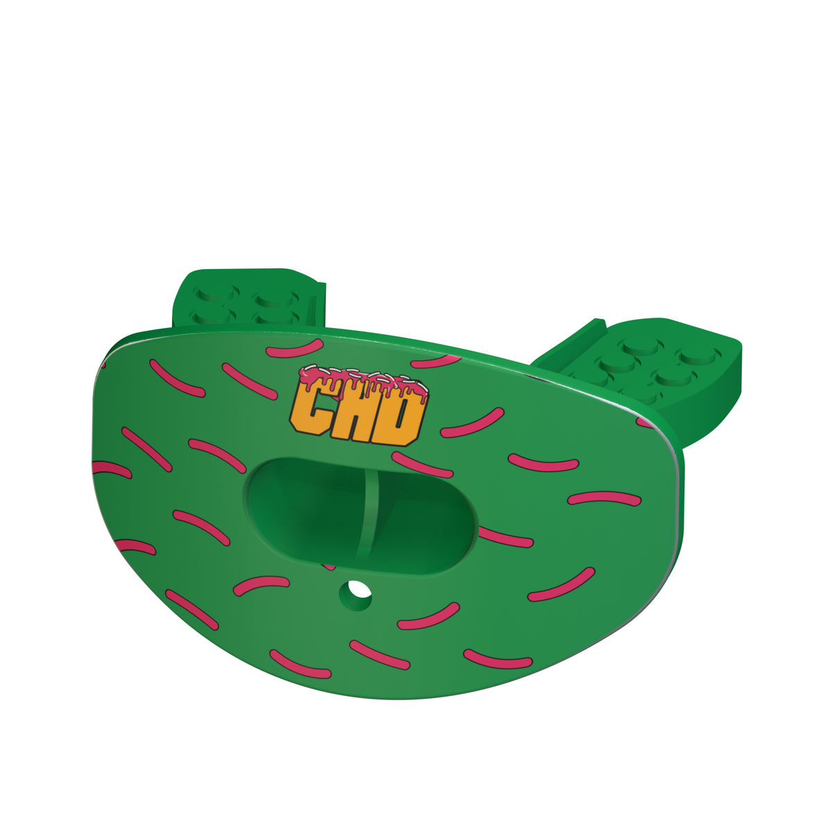 CHD Donut - Green mouthguard — angled view
