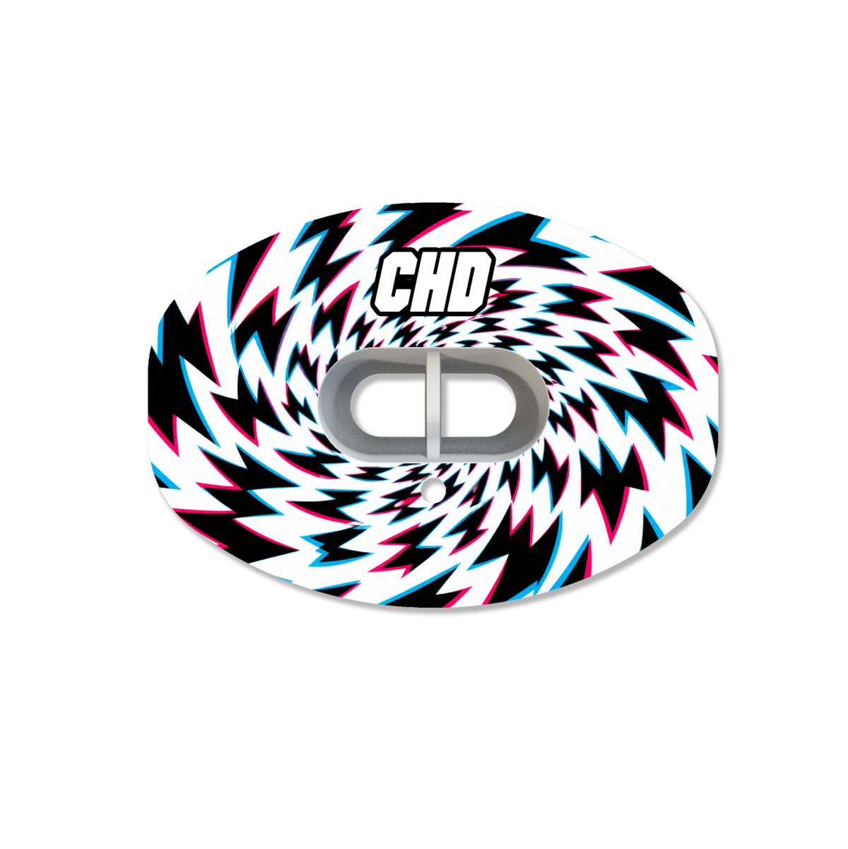 CHD Houndstooth - White mouthguard — front view