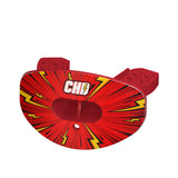 CHD Red Lightning mouthguard — angled view