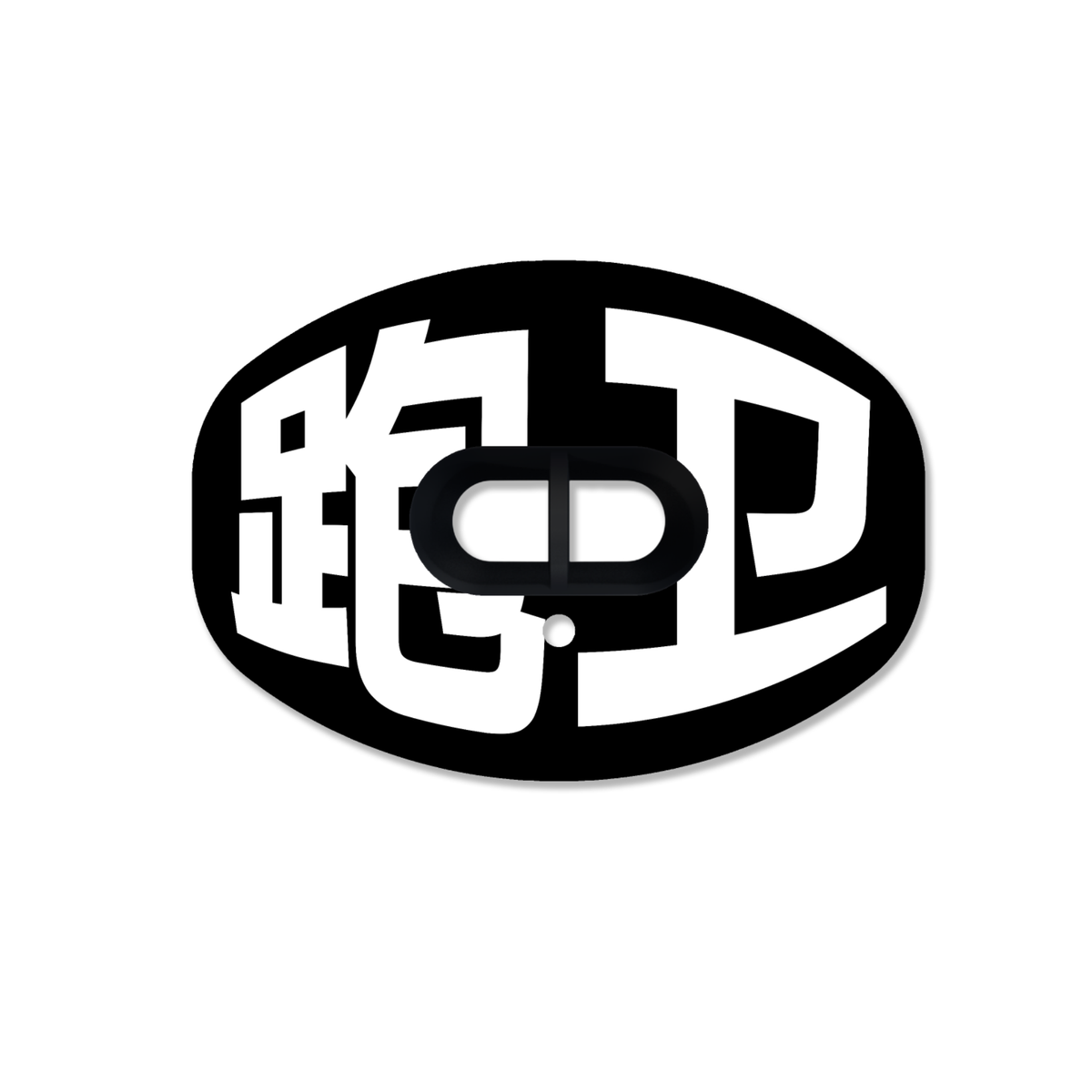 CHD Running Back - Black mouthguard — front view