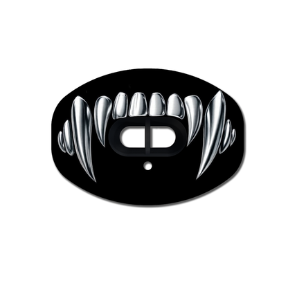 CHD Silver Fangs mouthguard — front view