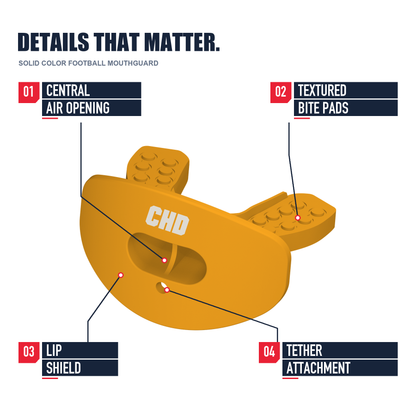 CHD AIR 2.0 orange football mouthguard structure detail