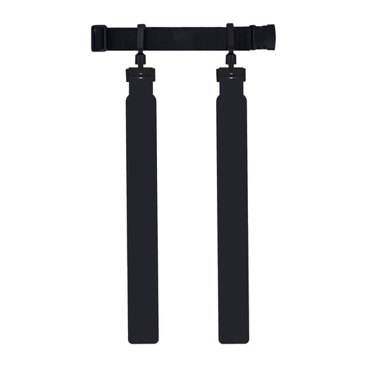 CHD black adult solid flag belt set on white background, normalized height