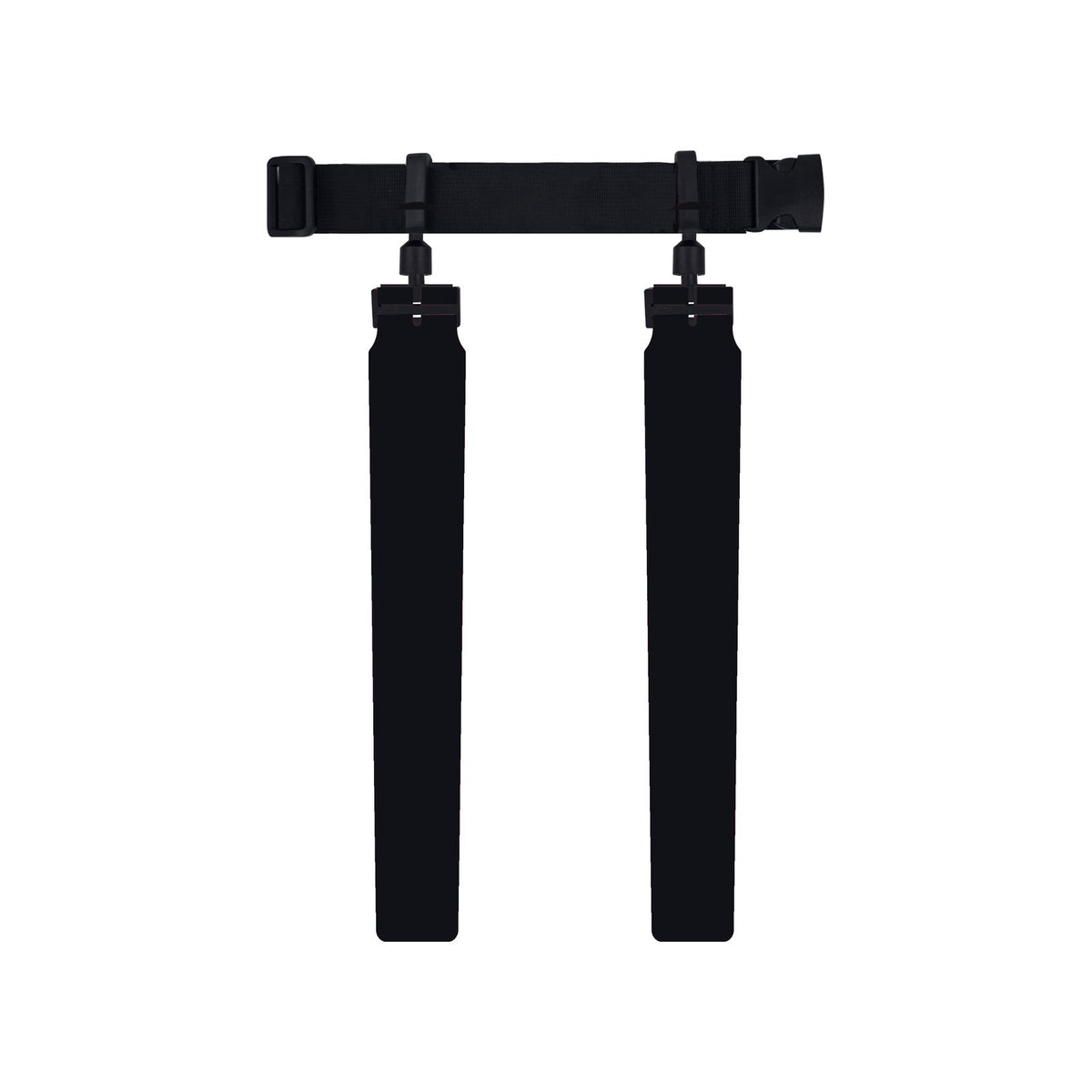 CHD black youth solid flag belt set on white background, normalized height