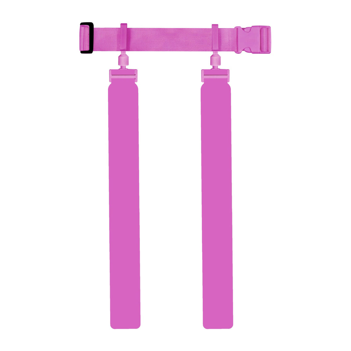 CHD pink adult solid flag belt set on white background, normalized height