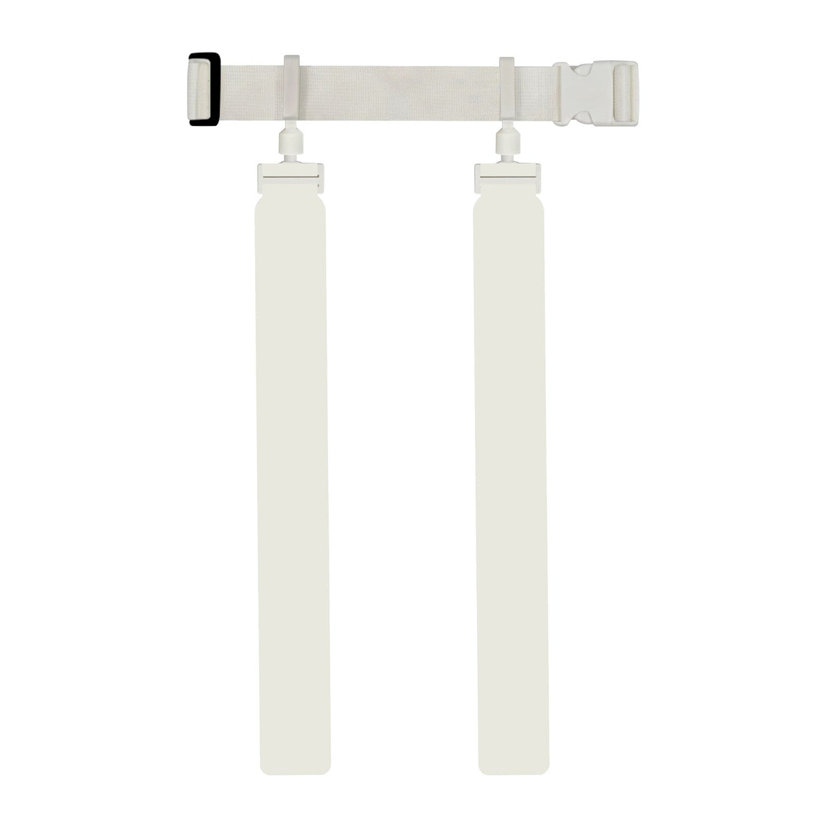 CHD white adult solid flag belt set on white background, normalized height