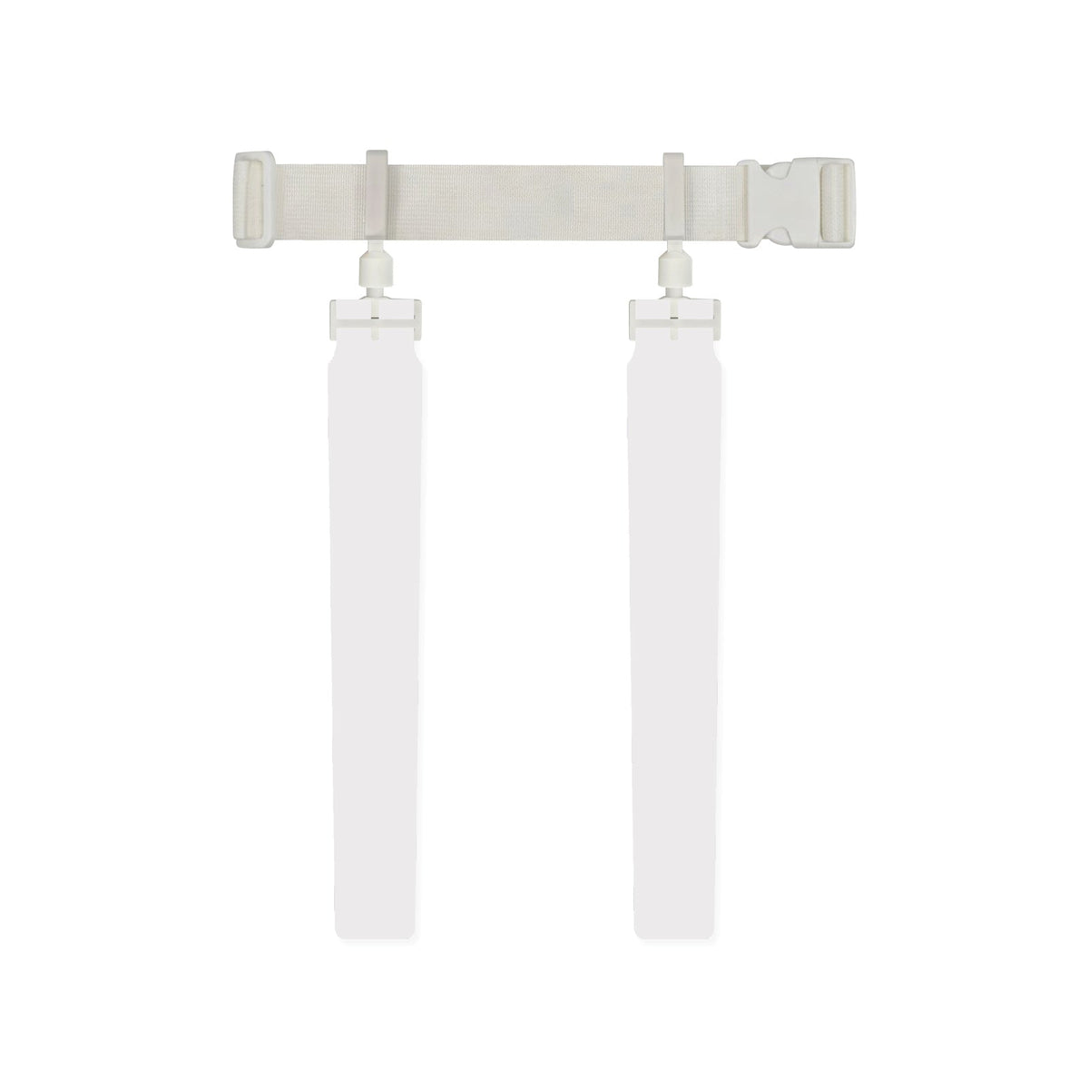 CHD white youth solid flag belt set on white background, normalized height