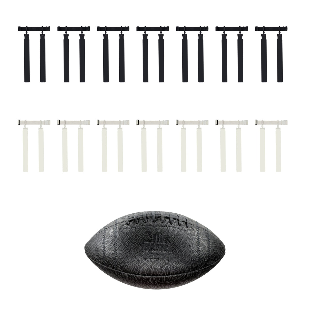 CHD Team Flag Pack – Black vs White — original component photos, contents shown together