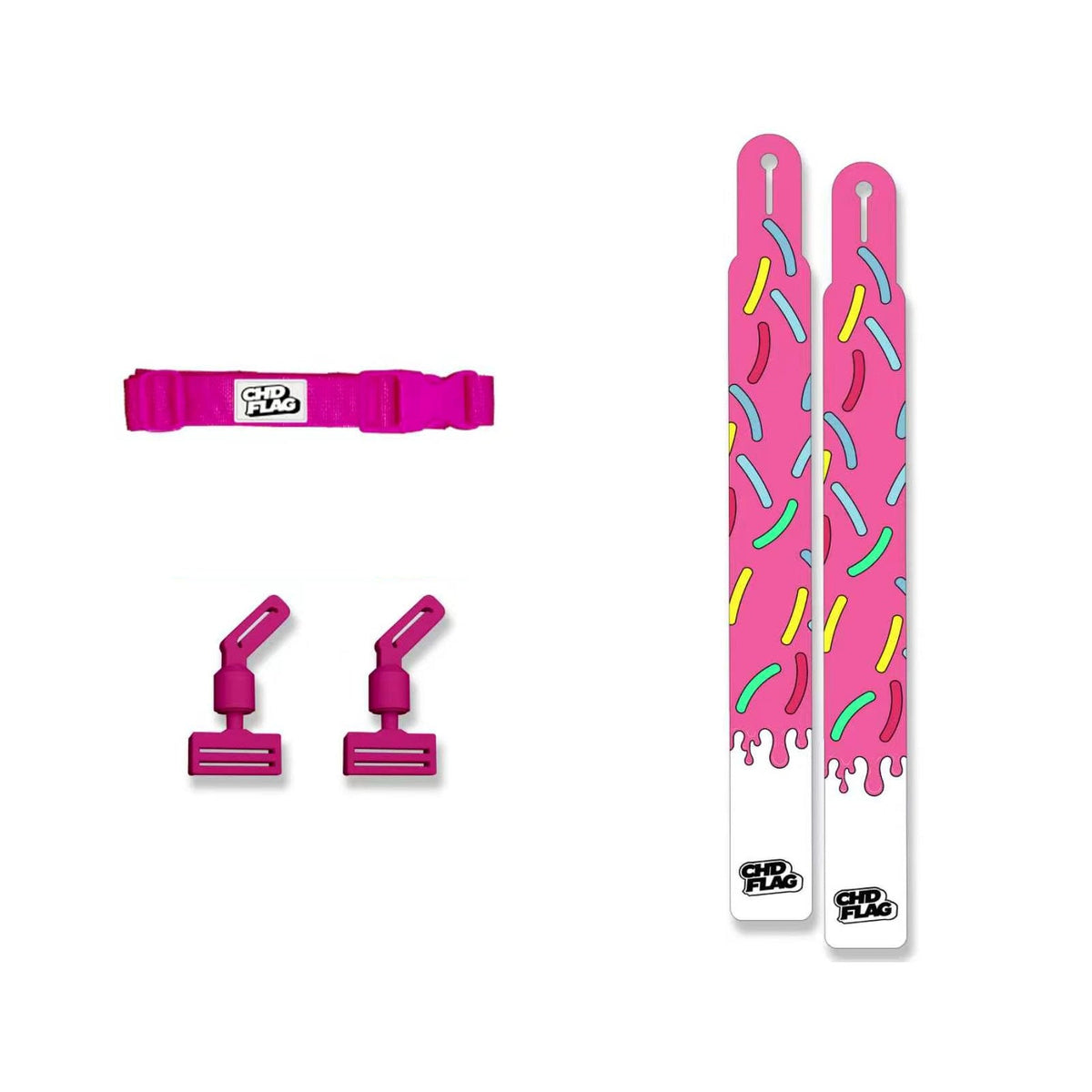 CHD Candy Roam – Pink Adult design flag belt set on a clean square white background