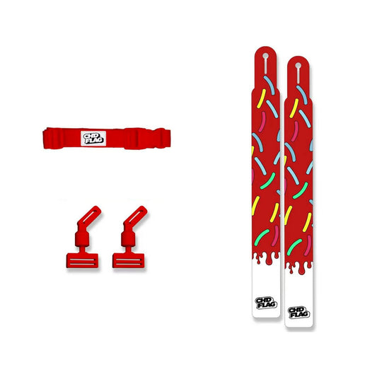 CHD Candy Roam – Red Adult design flag belt set on a clean square white background