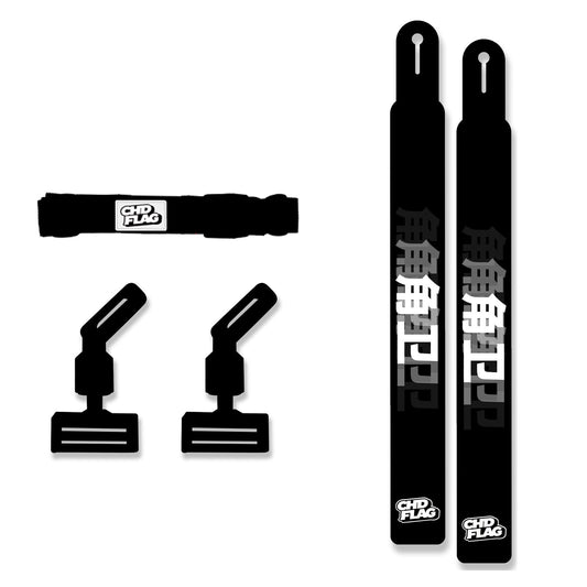 CHD Cornerback – Black Adult design flag belt set on a clean square white background