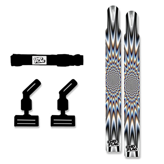 CHD Dreamscape – Iridescent Pattern Adult design flag belt set on a clean square white background