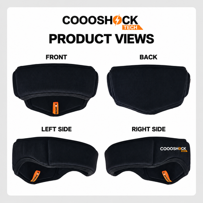 CoooShock Loop front, back and side views shown in black