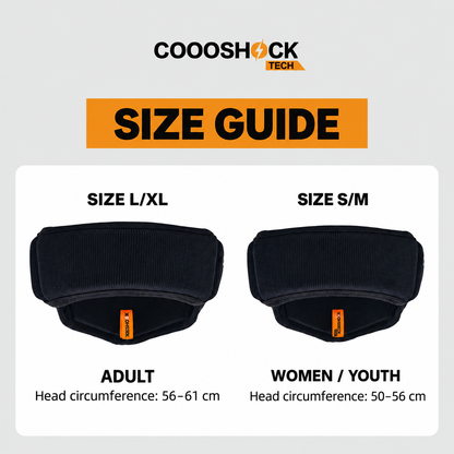 Loop head circumference sizing: S/M 50–56 cm; L/XL 56–61 cm