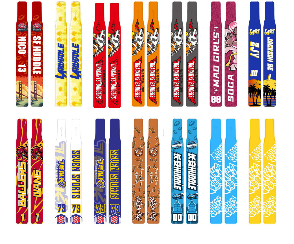 Custom team flag designs; made-to-order examples