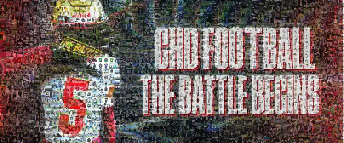 CHD football photo mosaic composed of 1,500 real customer photos